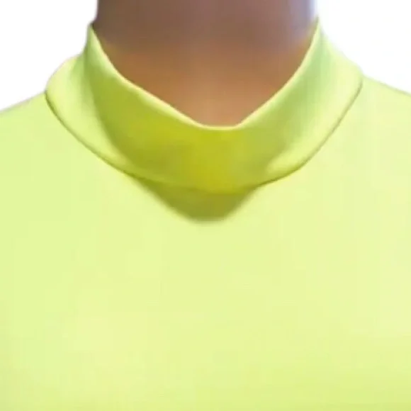 NWT FASHION NOVA Ruffle Galore Bodysuit Neon Yellow S - Picture 3 of 6